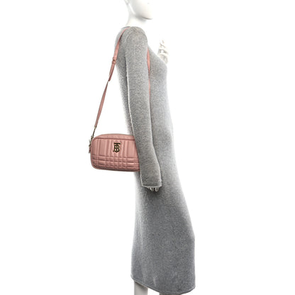 Burberry Calfskin Quilted Small Lola Camera Bag  Dusty Pink 2 of 9