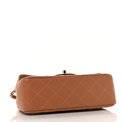 Chanel Lambskin Quilted Mini Rectangular Flap Brown 3 of 8
