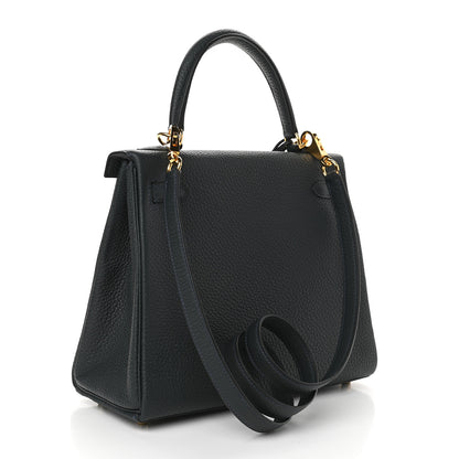 Hermes Togo Kelly Retourne 25 Vert Rousseau 3 of 11
