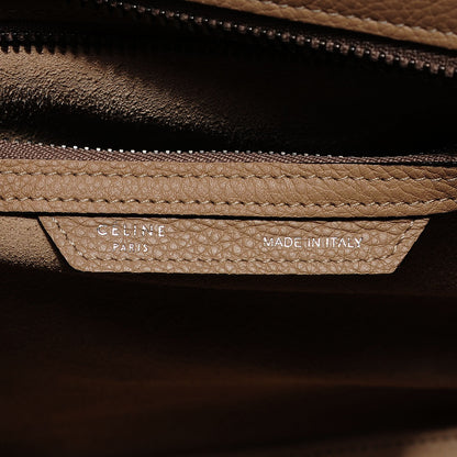 Celine Drummed Calfskin Micro Luggage Dune 7 of 9