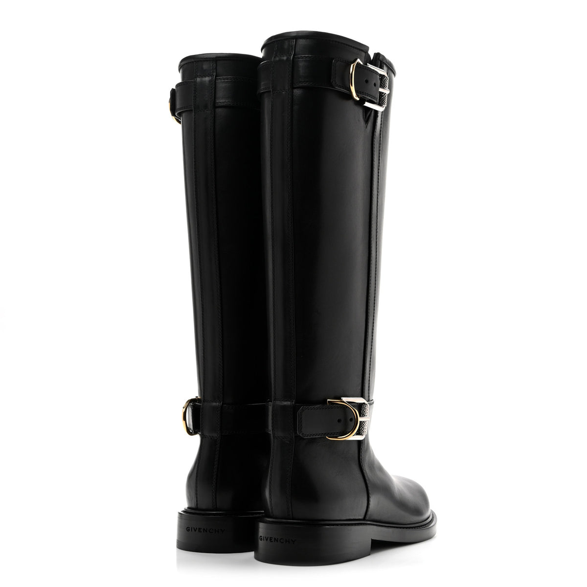 Calfskin Voyou Buckle Boots  38 Black