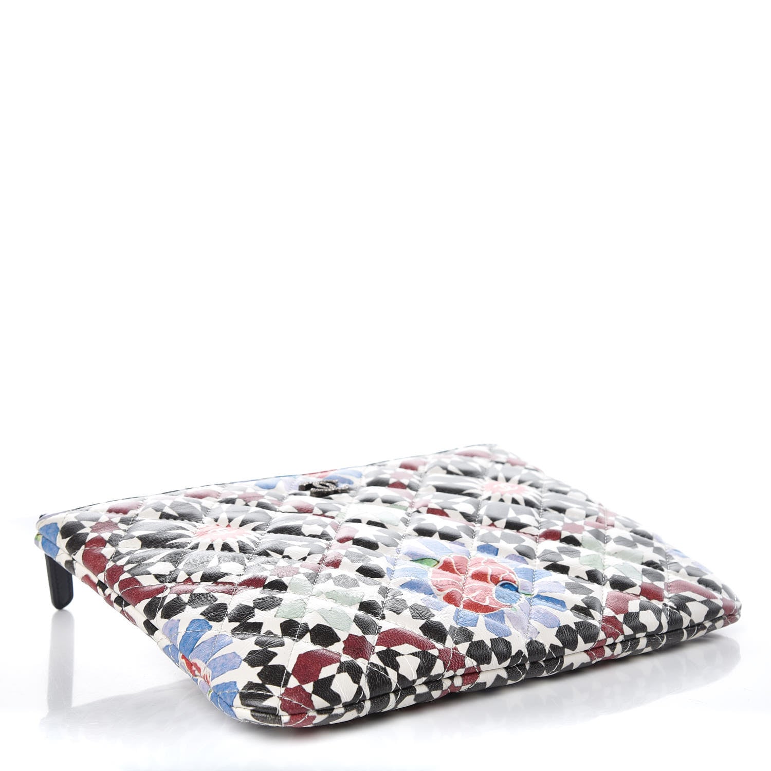 Chanel Glazed Lambskin Quilted Medium Paris Dubai Cosmetic Case Multicolor 4 of 7