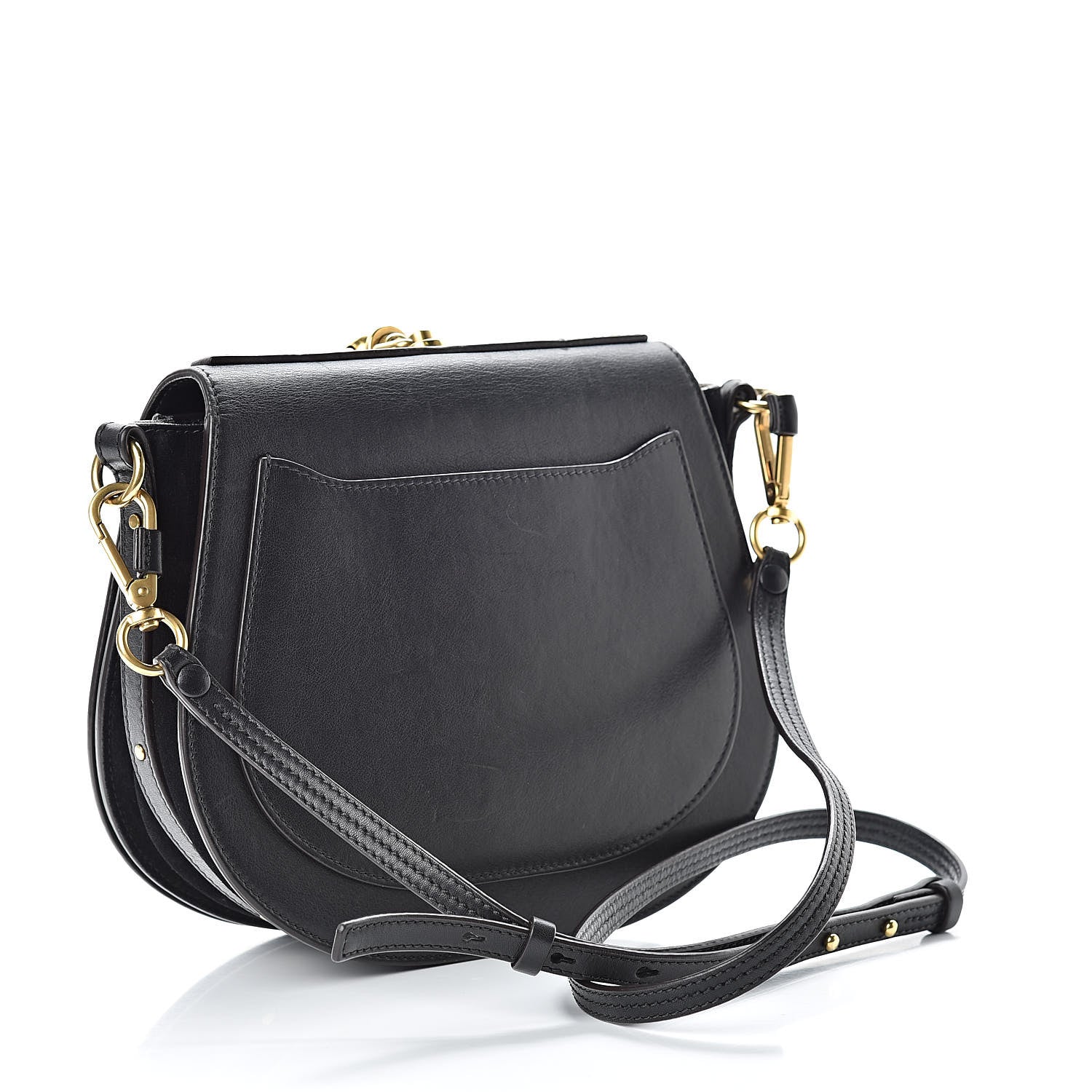 Chloe Calfskin Suede Medium Nile Bracelet Bag Black 3 of 16