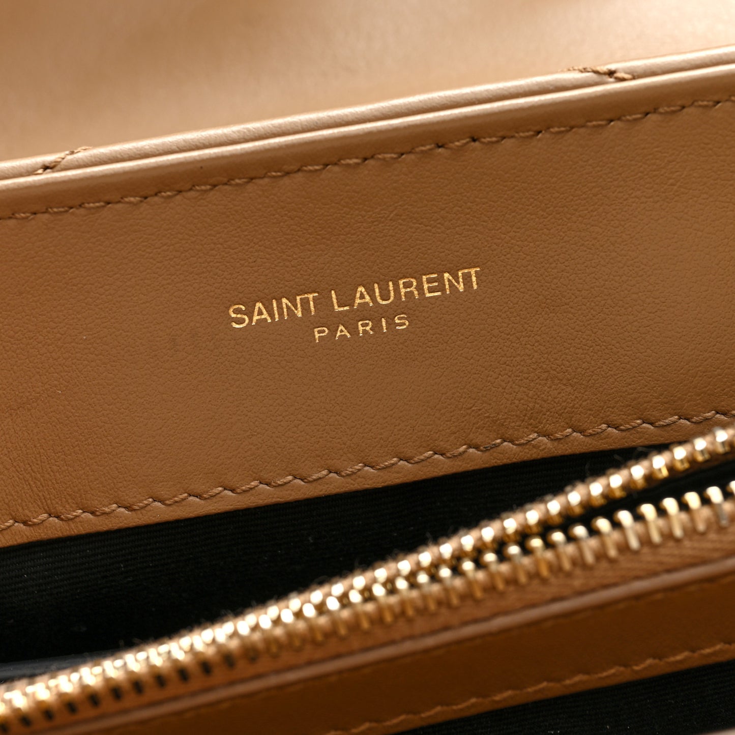 Calfskin Y Quilted Monogram Small Loulou Chain Satchel Natural Tan