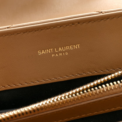 Saint Laurent Calfskin Y Quilted Monogram Small Loulou Chain Satchel Natural Tan 6 of 9