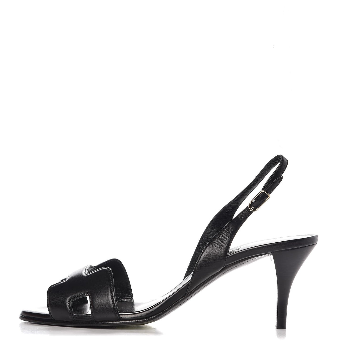 Calfskin Night 70 Slingback Sandals 38.5 Black