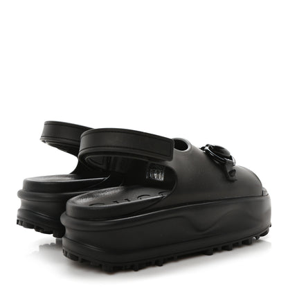 Gucci Soft Rubber Horsebit Touch Womens Strapped Sandals 36 Black 5 of 9