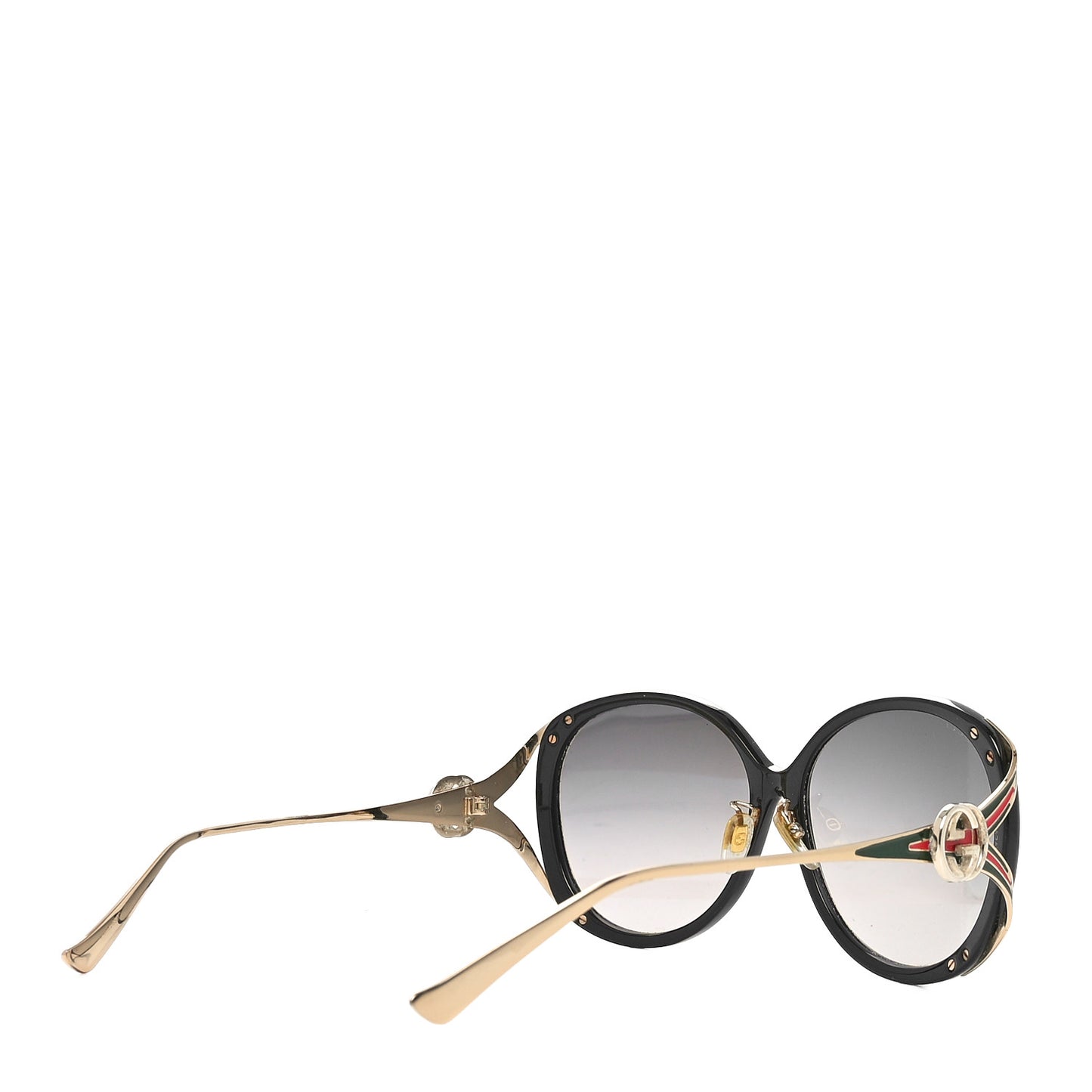 Metal Oversized Round Frame GG0225S Sunglasses Gold