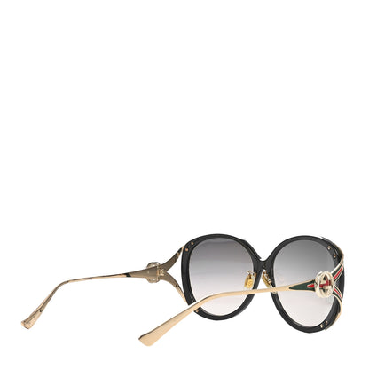 Gucci Metal Oversized Round Frame GG0225S Sunglasses Gold 4 of 7