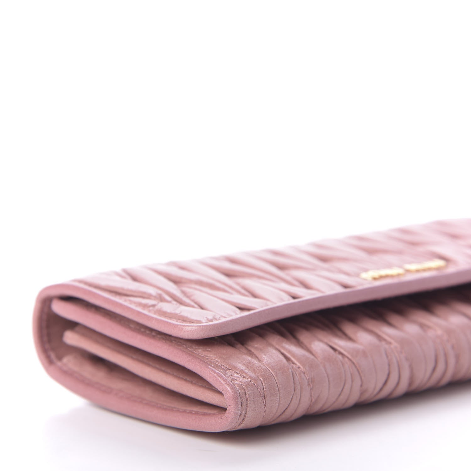 Miu Miu Nappa Matelasse Flap Wallet Rosa 7 of 11