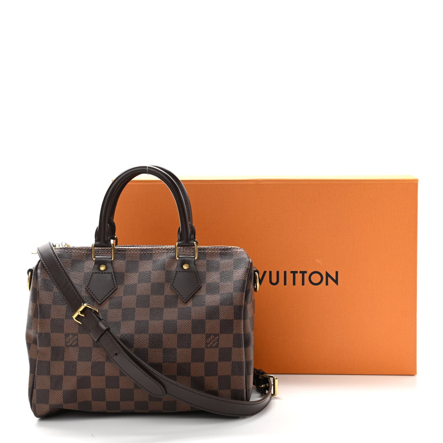 Damier Ebene Speedy Bandouliere 25
