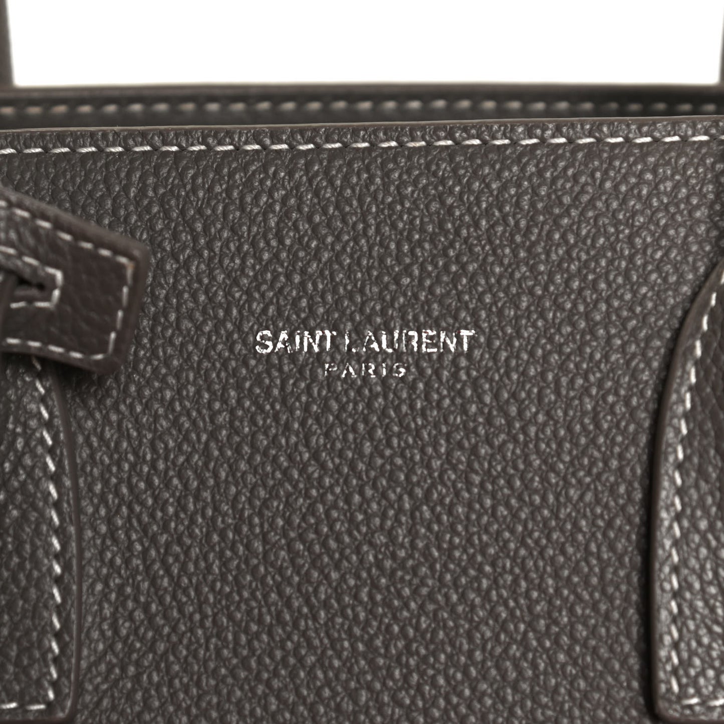 Grained Calfskin Small Sac De Jour Fog