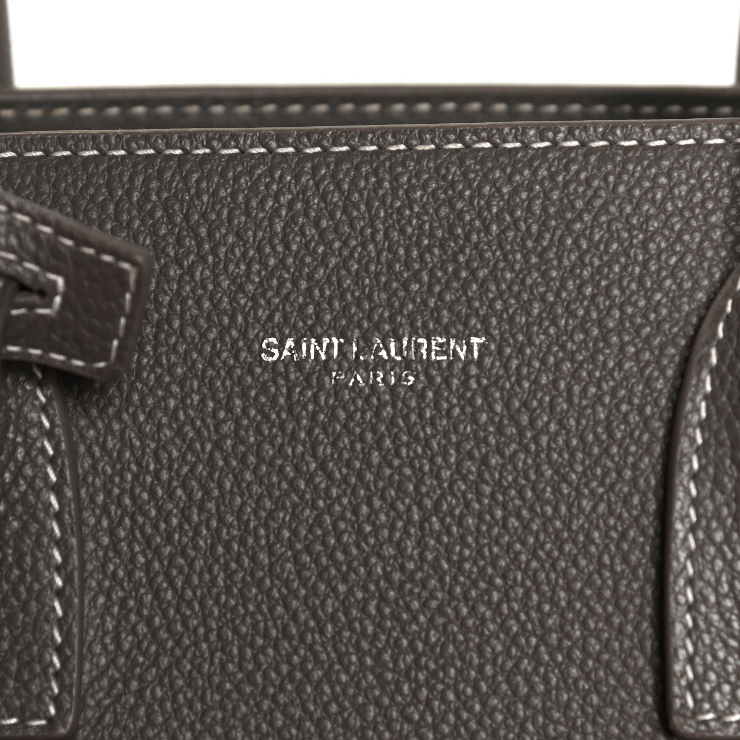 Saint Laurent Grained Calfskin Small Sac De Jour Fog 7 of 13