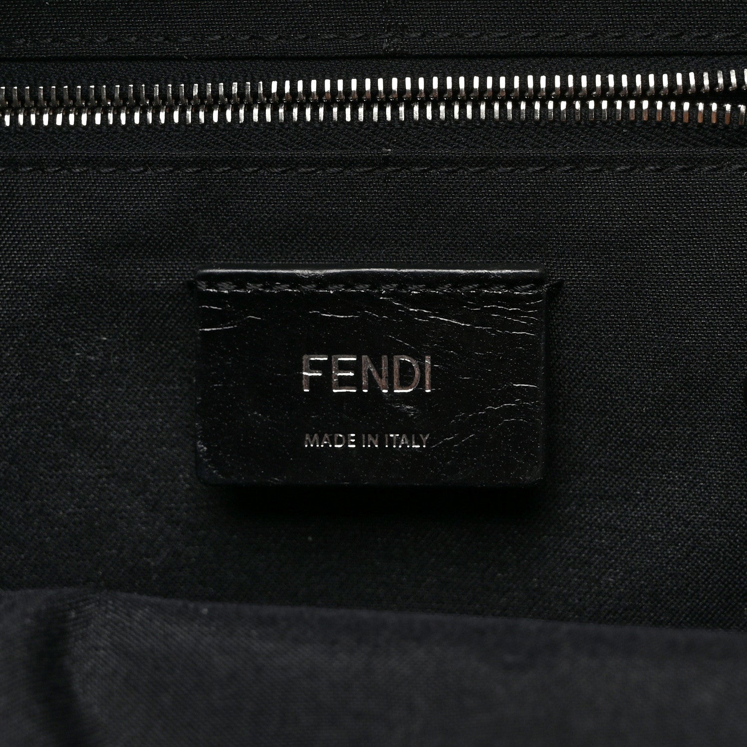 Fendi Vitello Dolce Crystal Croc Tail Mini Backpack Black 6 of 9