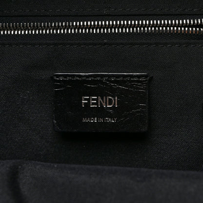 Fendi Vitello Dolce Crystal Croc Tail Mini Backpack Black 6 of 9
