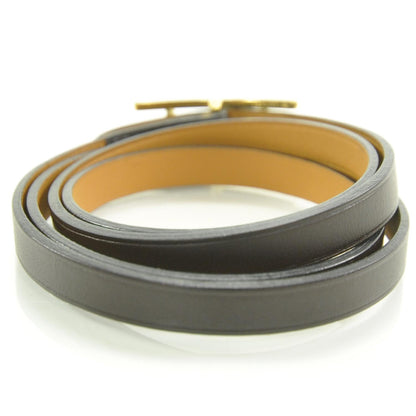 Hermes Chamonix Hapi Triple Tour Wrap Bracelet Chocolate 4 of 6
