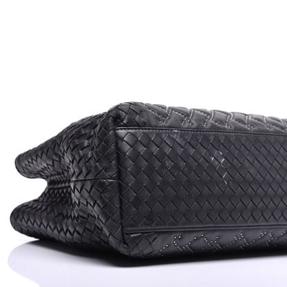 Bottega Veneta Nappa Intrecciato Microstuds Tote Black 7 of 10
