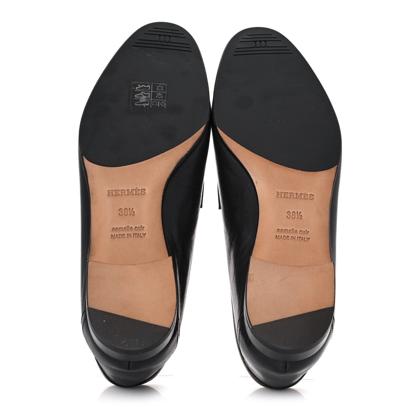 Goatskin Womens Paris Loafers 38.5 Black