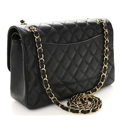 Chanel Caviar Quilted Jumbo Double Flap Black 3 of 10