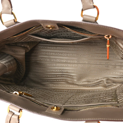 Prada Saffiano Lux Medium Bi-Color Tote Visone Talco 5 of 12
