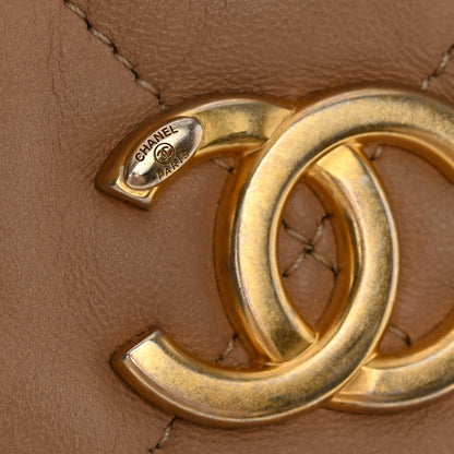 Chanel Lambskin Quilted Large CC Funky Town Hobo Beige 13 of 14