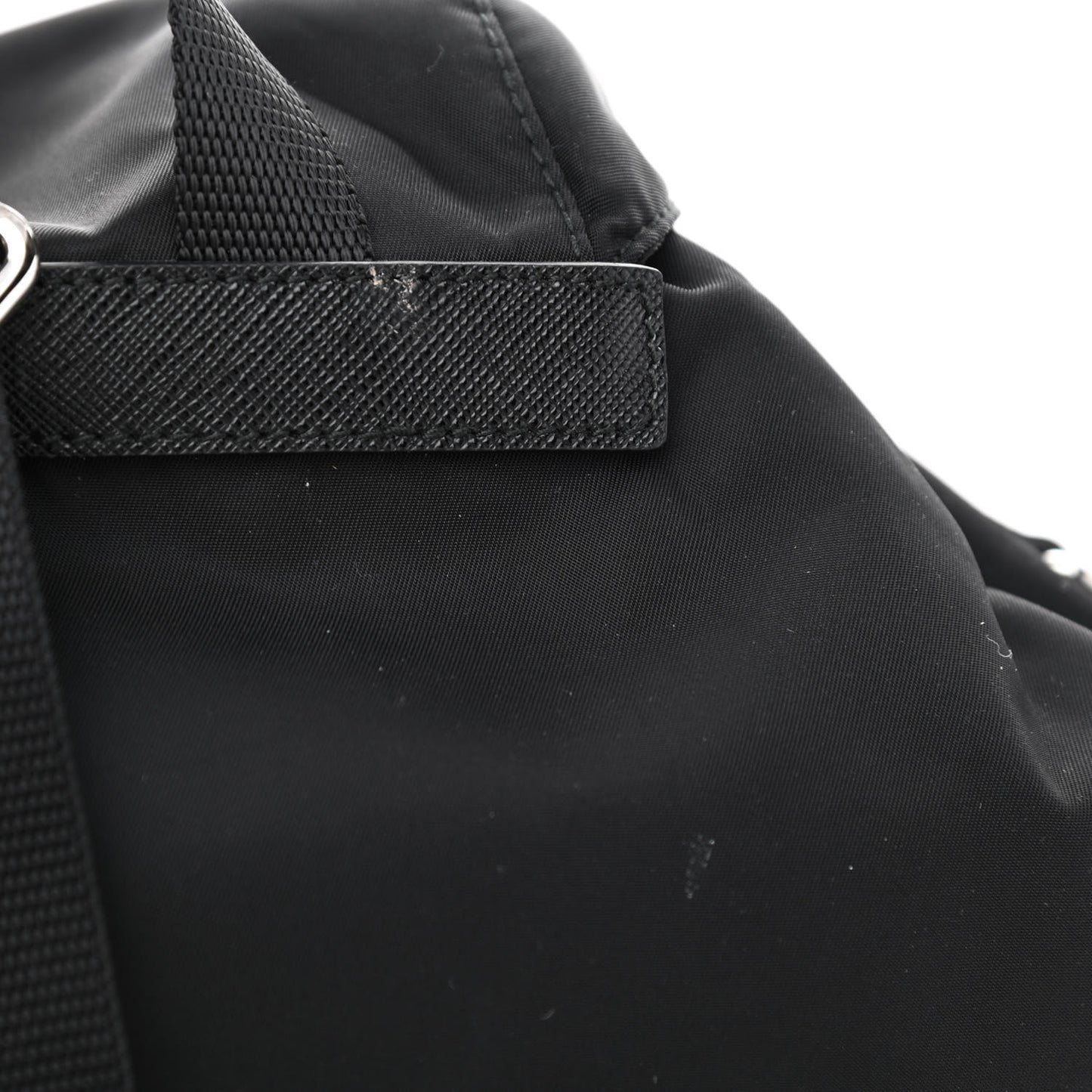 Re-Nylon Saffiano Medium Backpack Black