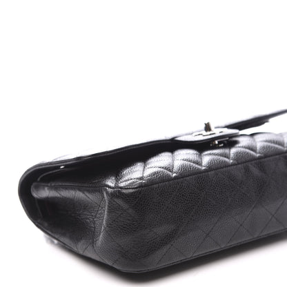 Chanel Caviar Quilted Medium Double Flap Black 8 of 10