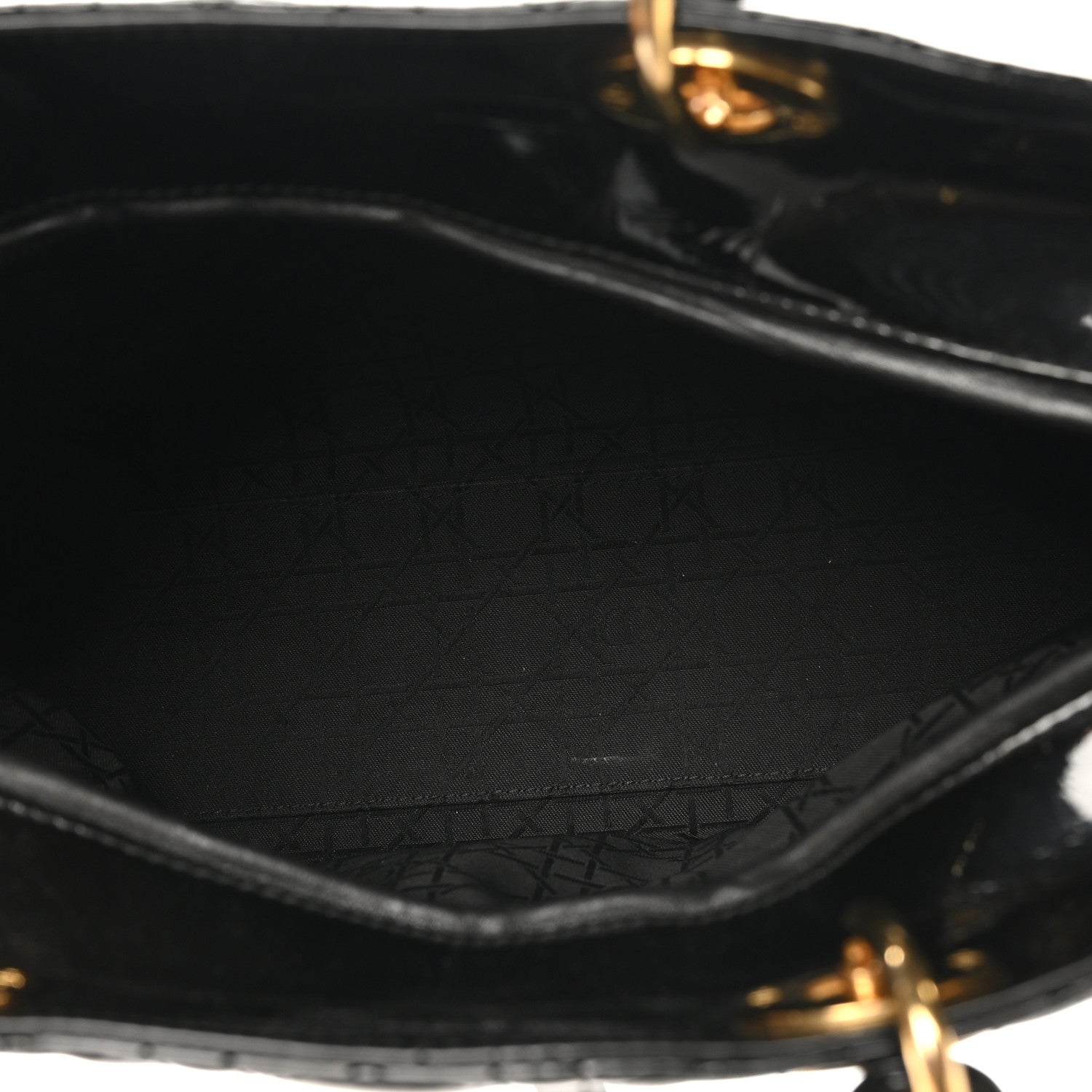 Christian Dior Patent Cannage Large Lady Dior Black 5 of 10