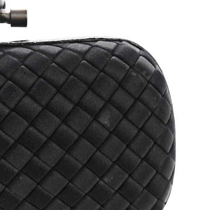Bottega Veneta Satin Intreccio Impero Ayers Knot Clutch Black 8 of 8