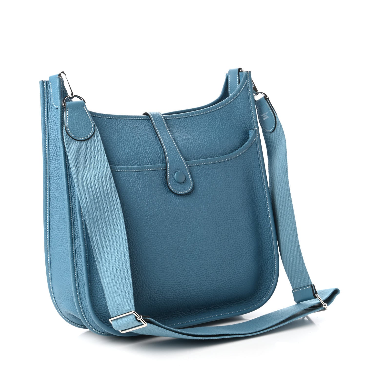 Hermes Taurillon Clemence Evelyne III GM Blue Jean 3 of 10