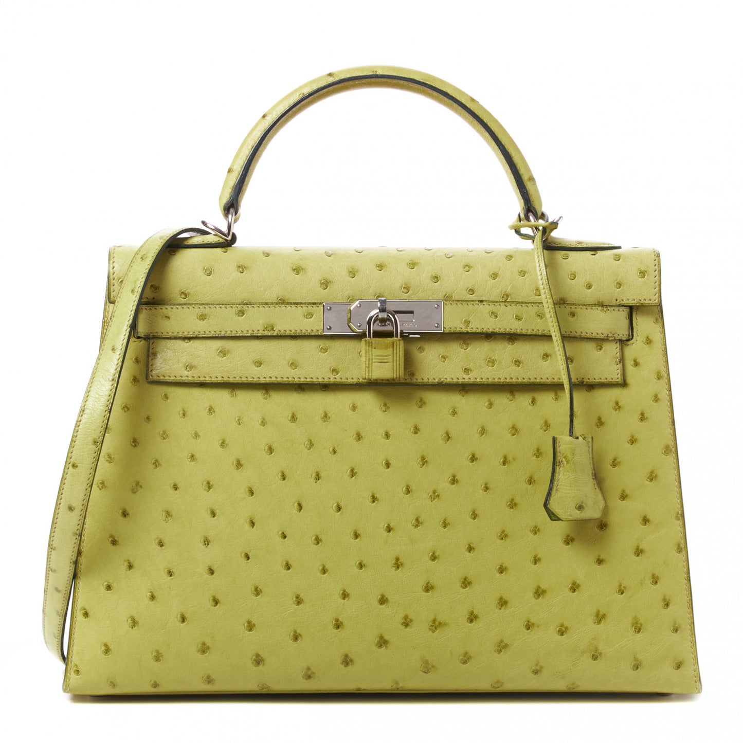 Ostrich Kelly Sellier 32 Vert Anis