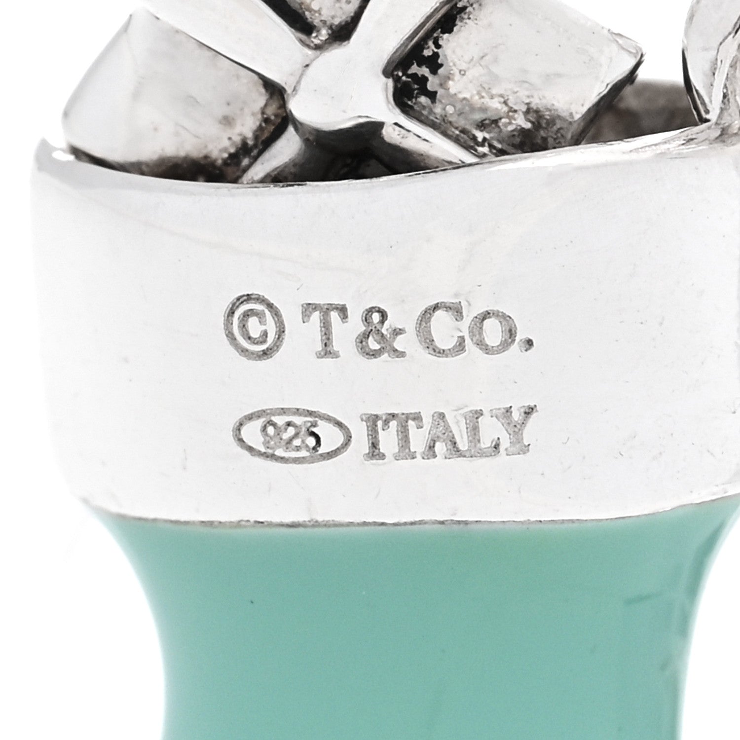 Tiffany Sterling Silver Enamel Stocking Charm Blue 4 of 4