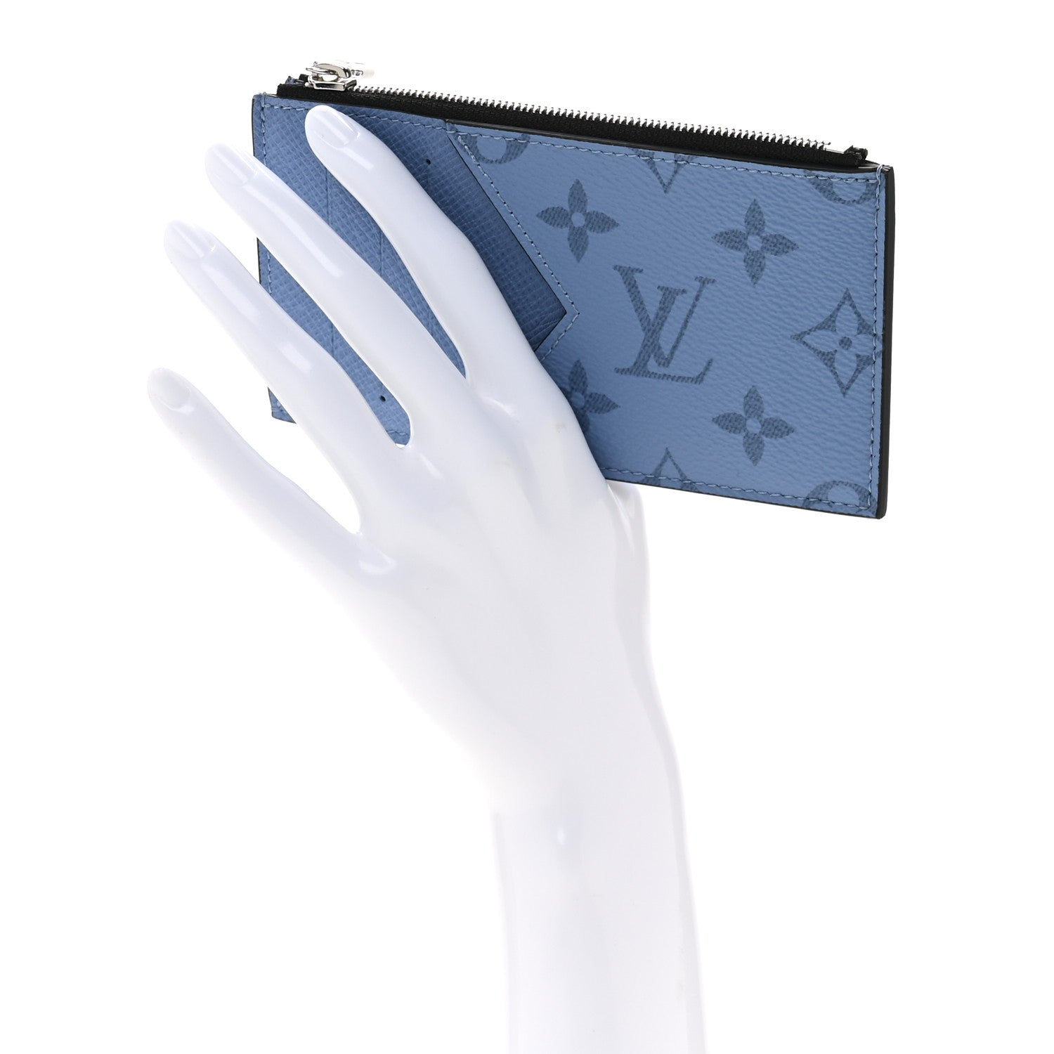 Louis Vuitton Taigarama Coin Card Holder Denim 2 of 9