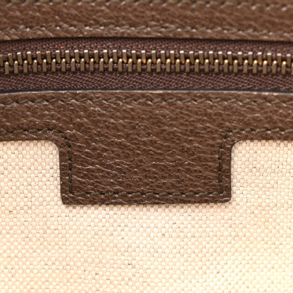 Gucci GG Supreme Monogram Textured Dollar Calfskin Web Ophidia Wristlet Shoulder Bag Beige Ebony New Acero 6 of 16