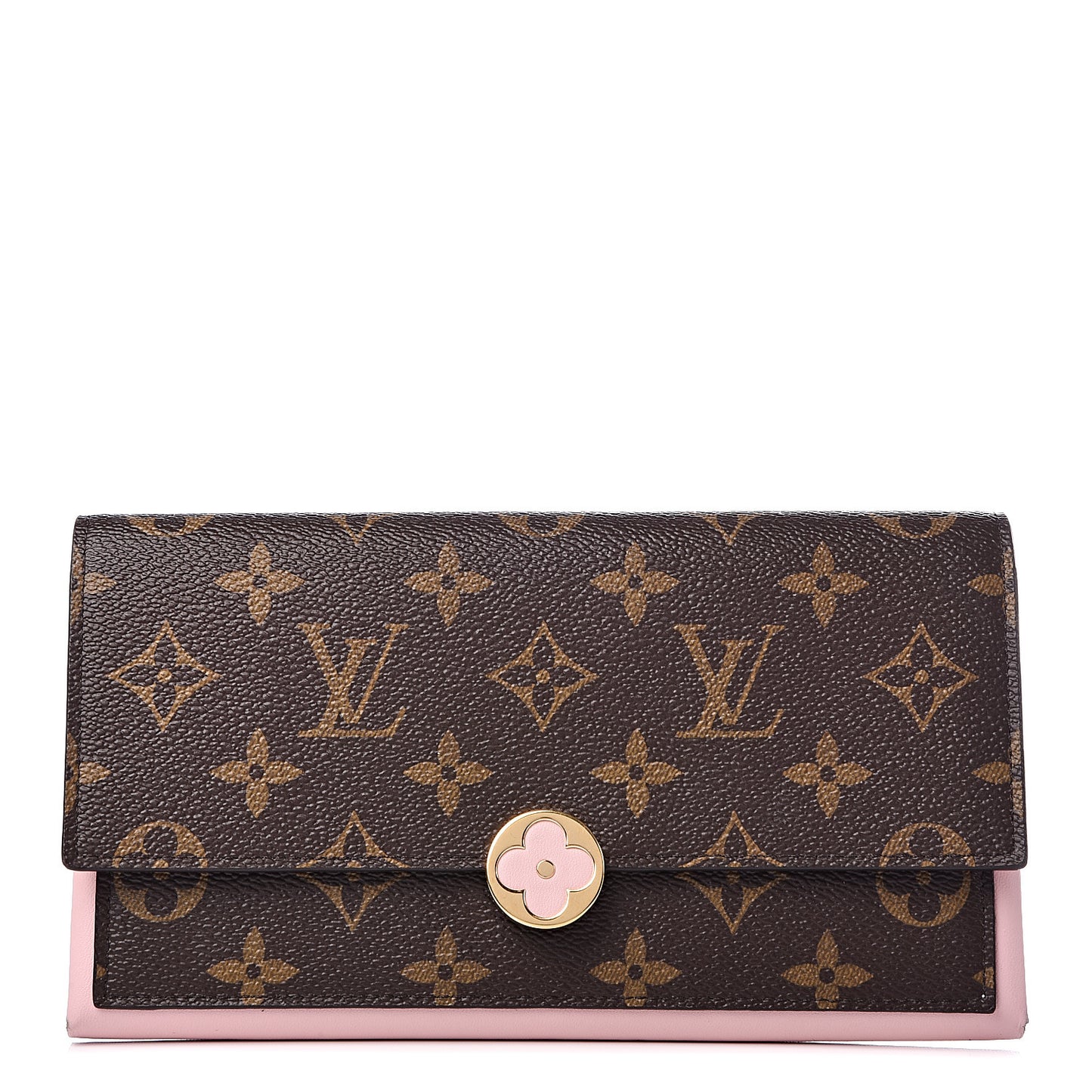 Monogram Flore Wallet Rose Ballerine