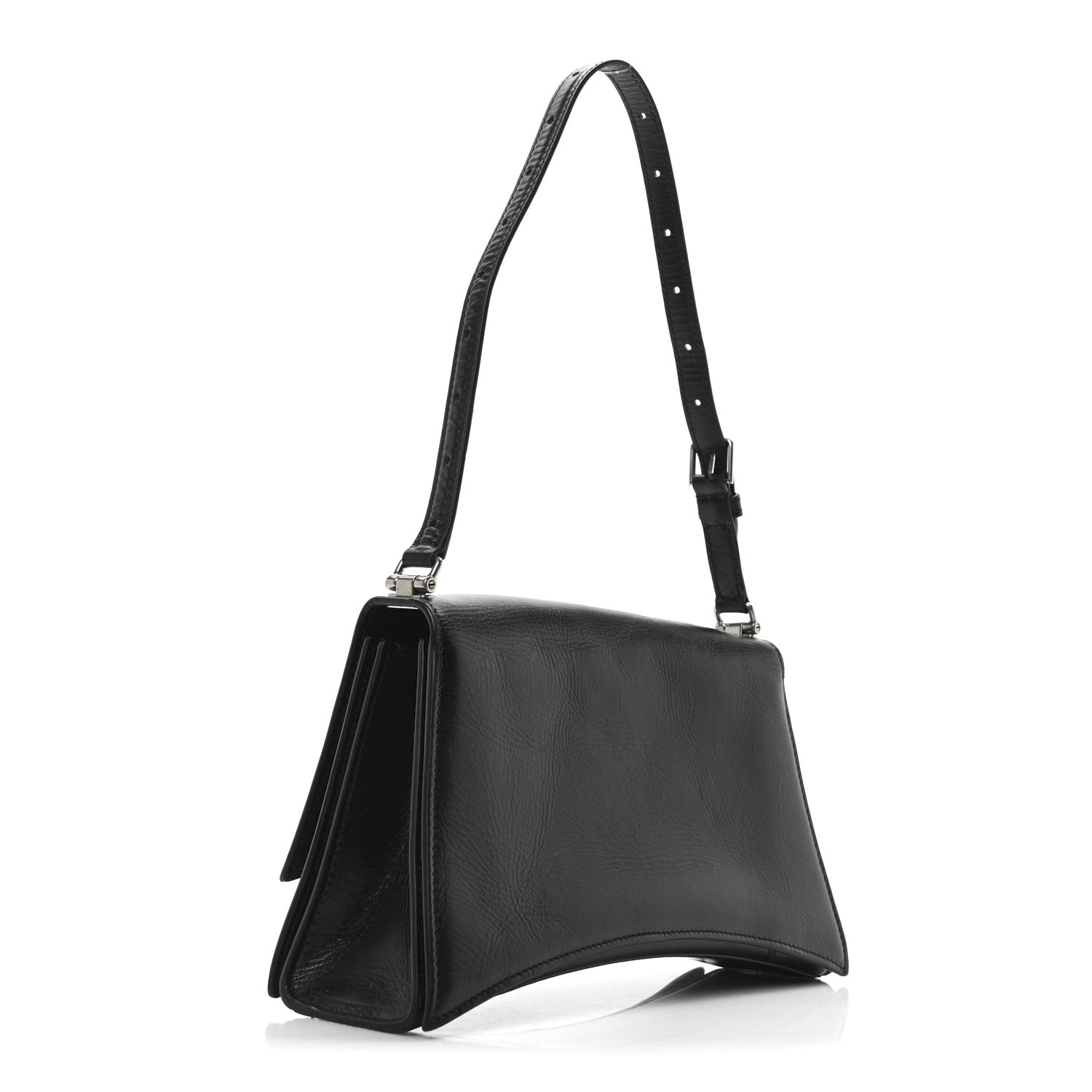Balenciaga Paper Calfskin Small Crush Sling Bag Black 3 of 9