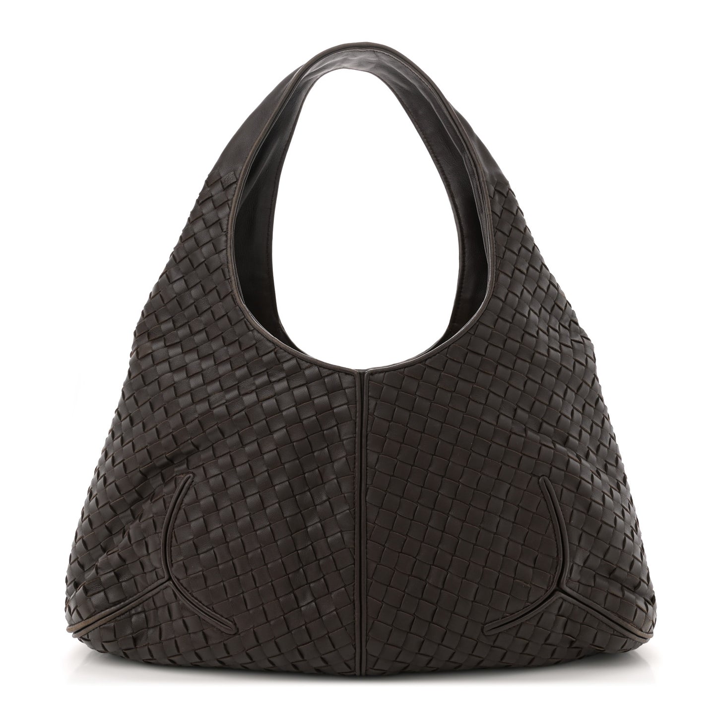 Nappa Intrecciato Ball Hobo Ebano
