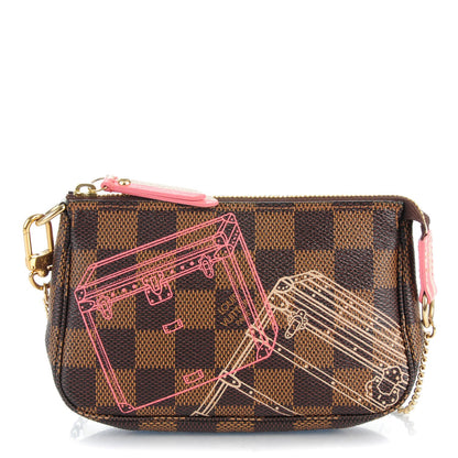 Louis Vuitton Damier Ebene 2014 Christmas Animation Mini Pochette Accessories 1 of 7