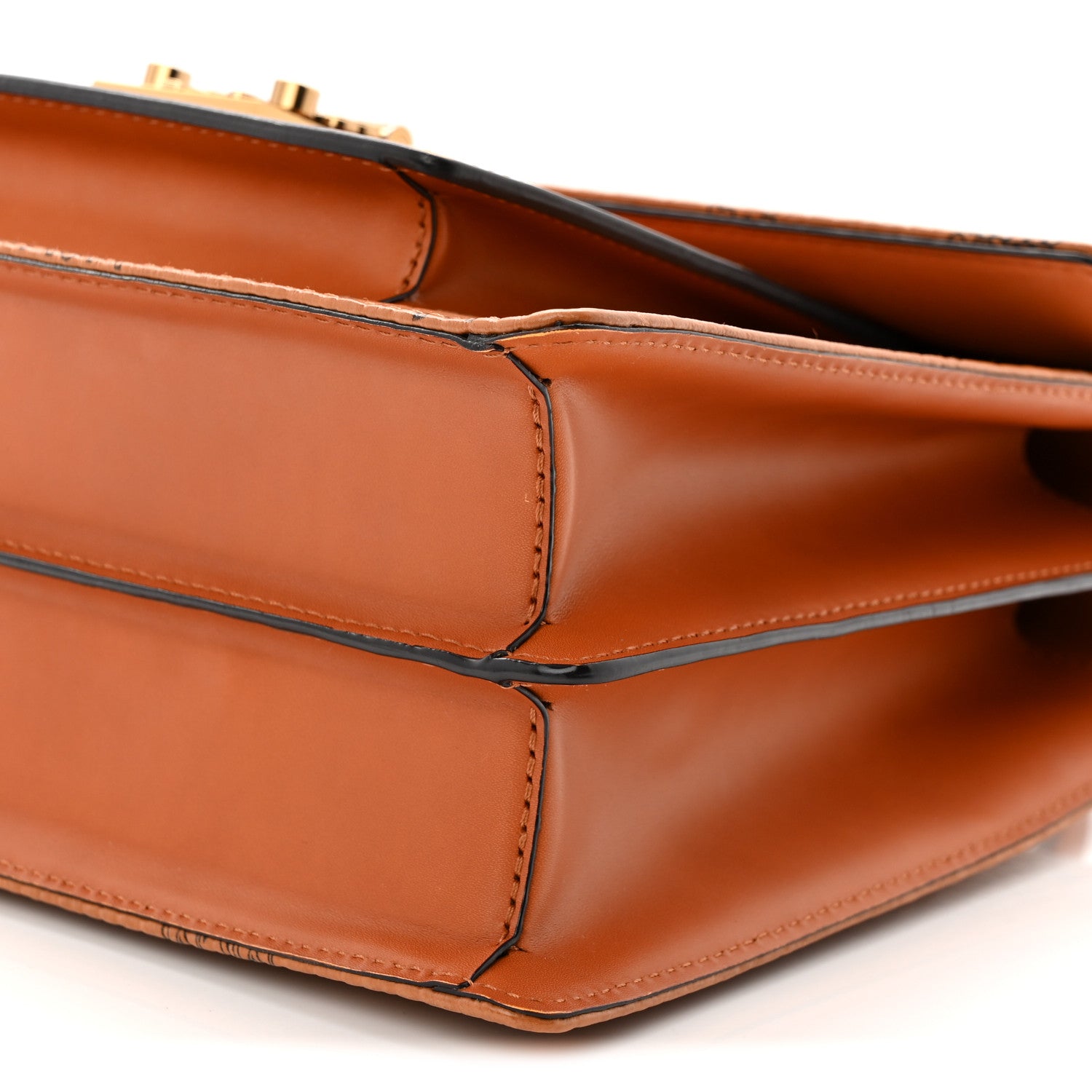 MCM Visetos Medium Patricia Pocket Satchel Cognac 1871620