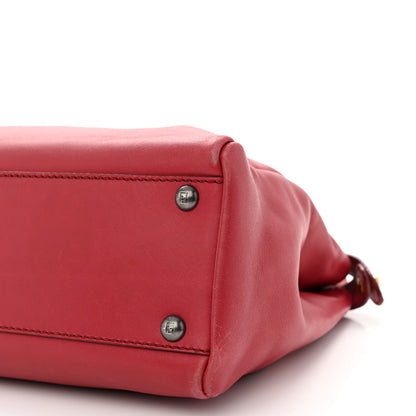Fendi Vitello Suede Medium Peekaboo Iconic Satchel Rubino Peonia 11 of 18