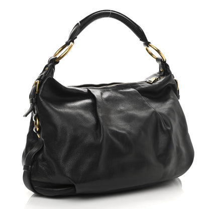 Prada Vitello Daino Hobo Inchiostro 2 of 8
