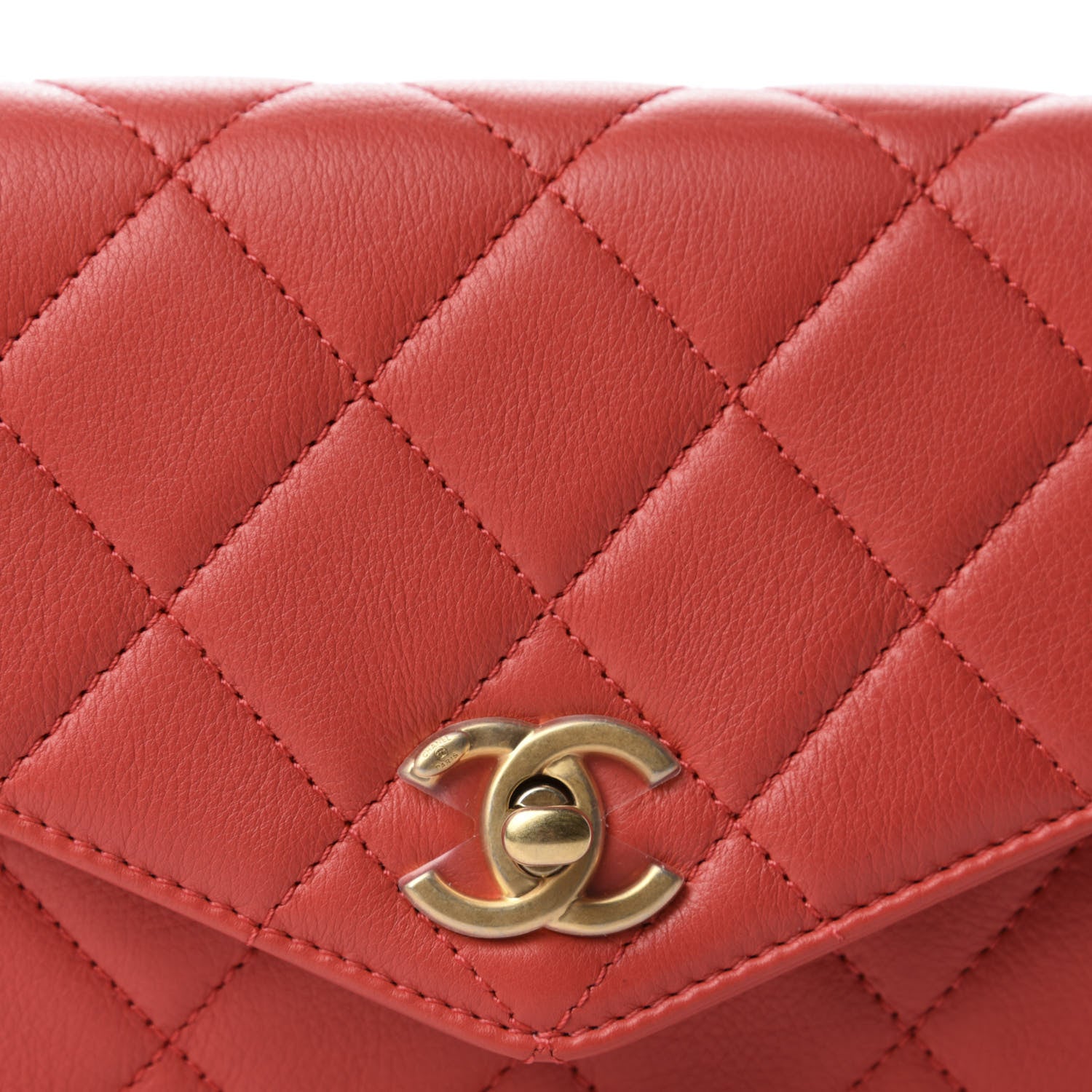 Chanel Calfskin Quilted Carry With Chic Flap Waist Bag Red 10 of 10