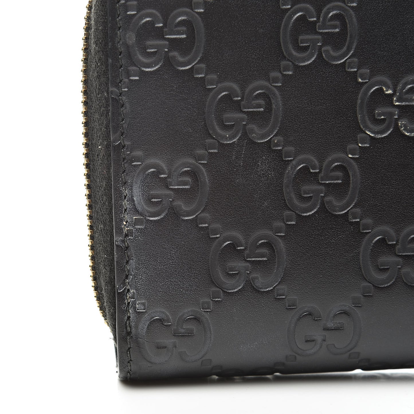 Guccissima Bow Zip Around Wallet Black