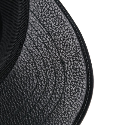 Gucci Grained Calfskin Logo Baseball Hat S 57 Black 9 of 9
