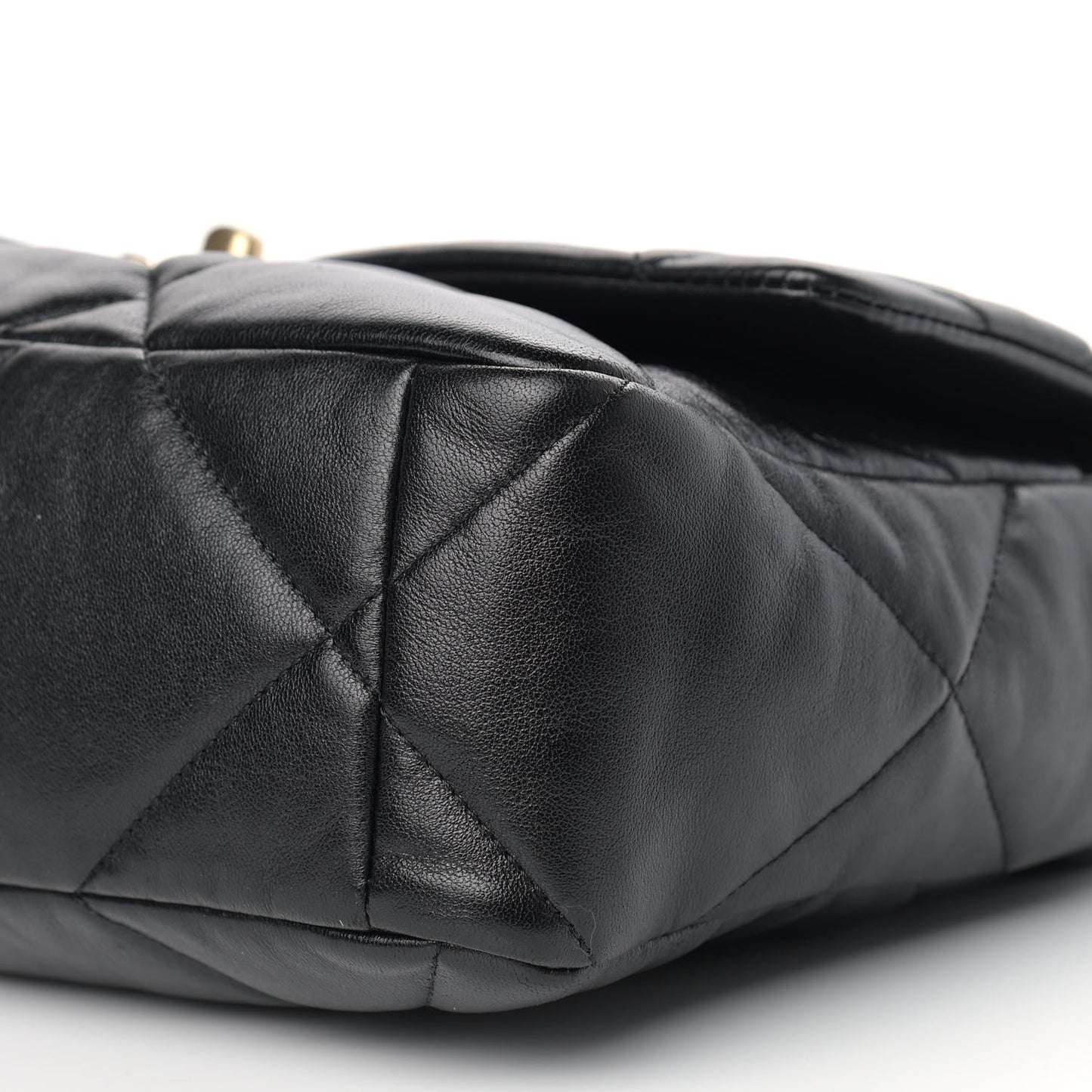 Lambskin Quilted Large Chanel 19 Flap Black
