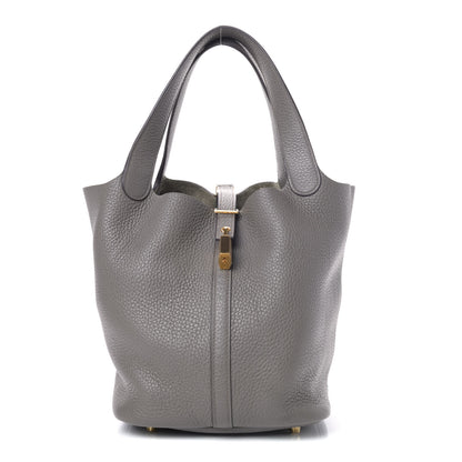 Hermes Taurillon Clemence Picotin Lock 22 MM Etain 1 of 4