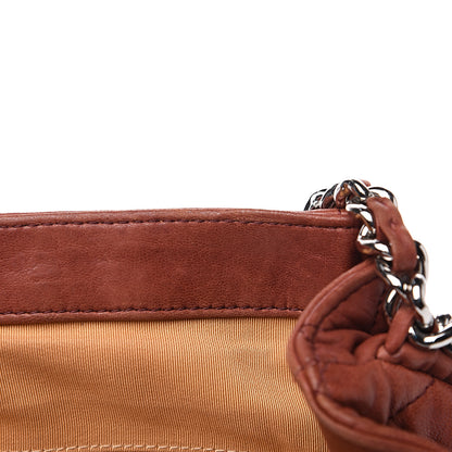 Chanel Washed Lambskin Quilted Large Chain Around Messenger Brown 6 of 15