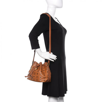 MCM Visetos Essential Drawstring Bucket Bag Cognac 2 of 13