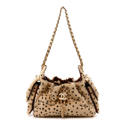 Chanel Pony Hair Mini Chanel 25 Handbag Beige Black 1 of 10