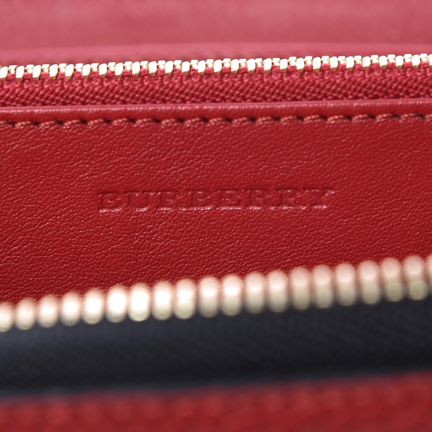 Burberry Calfskin Ziggy Zip Around Wallet Red 6 of 9